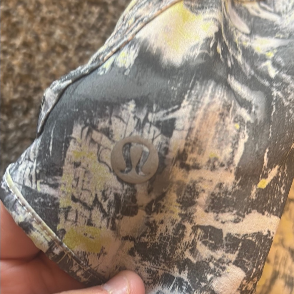 Lululemon Athletica Gray and Yellow Athletic Shorts - Picture 3 of 4